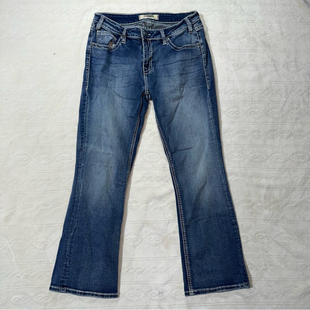 ROCK &‎ ROLL DENIM WOMEN'S MEDIUM WASH MID RISE BOOTCUT RIDING JEANS 29x30